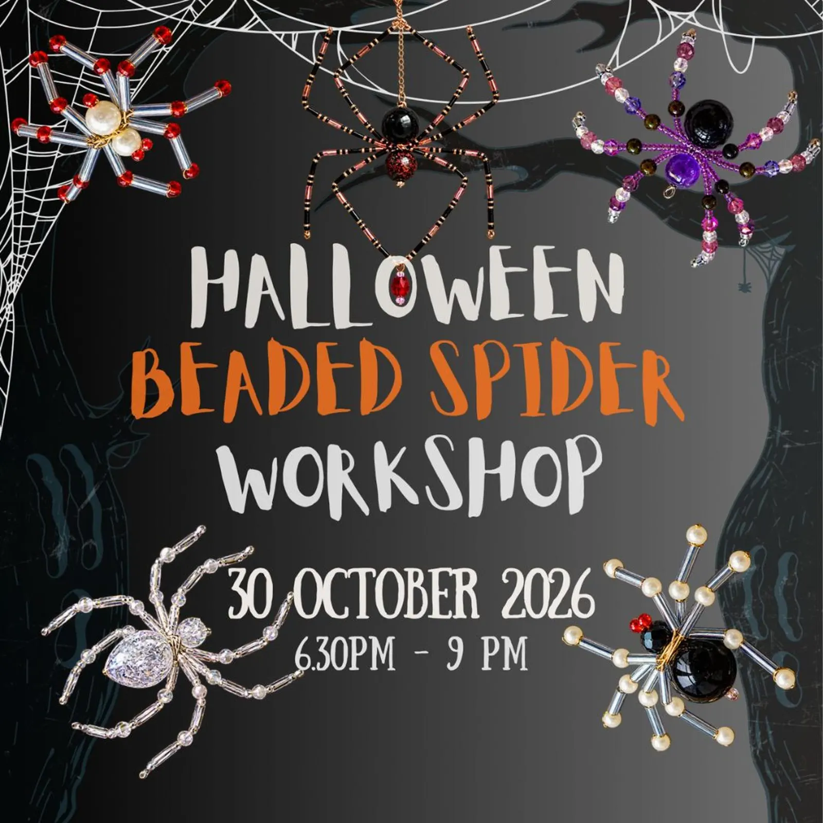 [Craft night with the girls] Beaded Spider Earring Workshop
