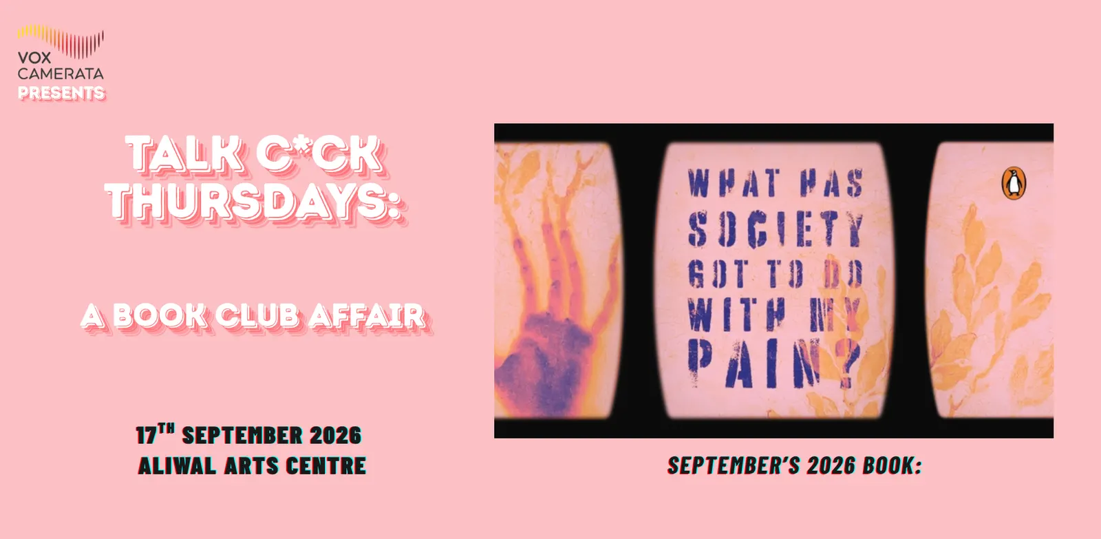Talk C*ck Thursdays: A Book Club Affair (September 2026 Edition)