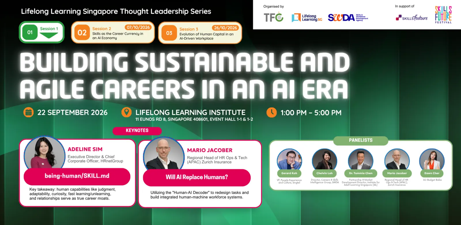 Building Sustainable and Agile Careers in an AI Era - Lifelong Learning Singapore Thought Leadership Series