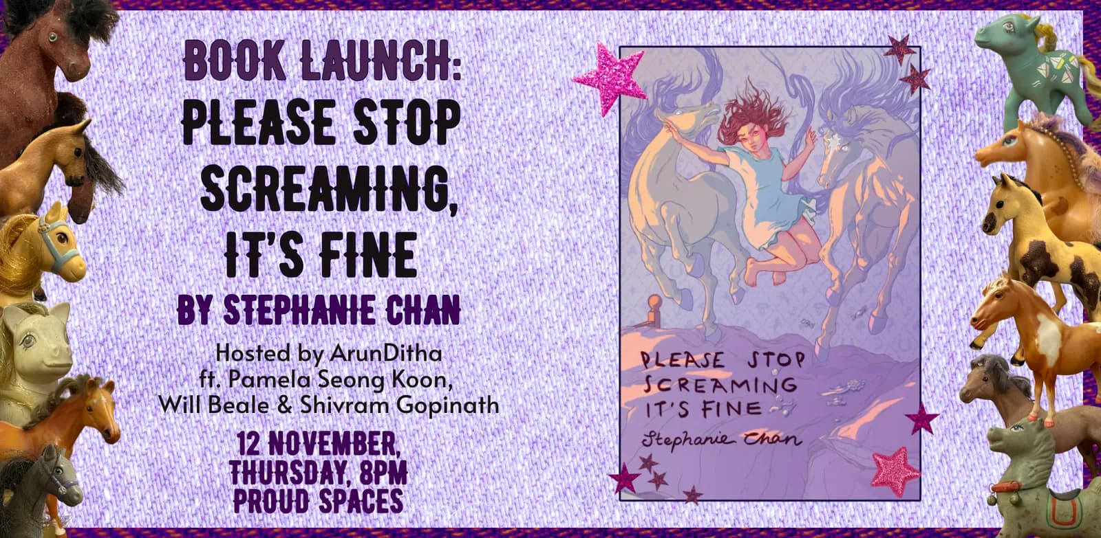 BOOK LAUNCH #1: PLEASE STOP SCREAMING, IT'S FINE