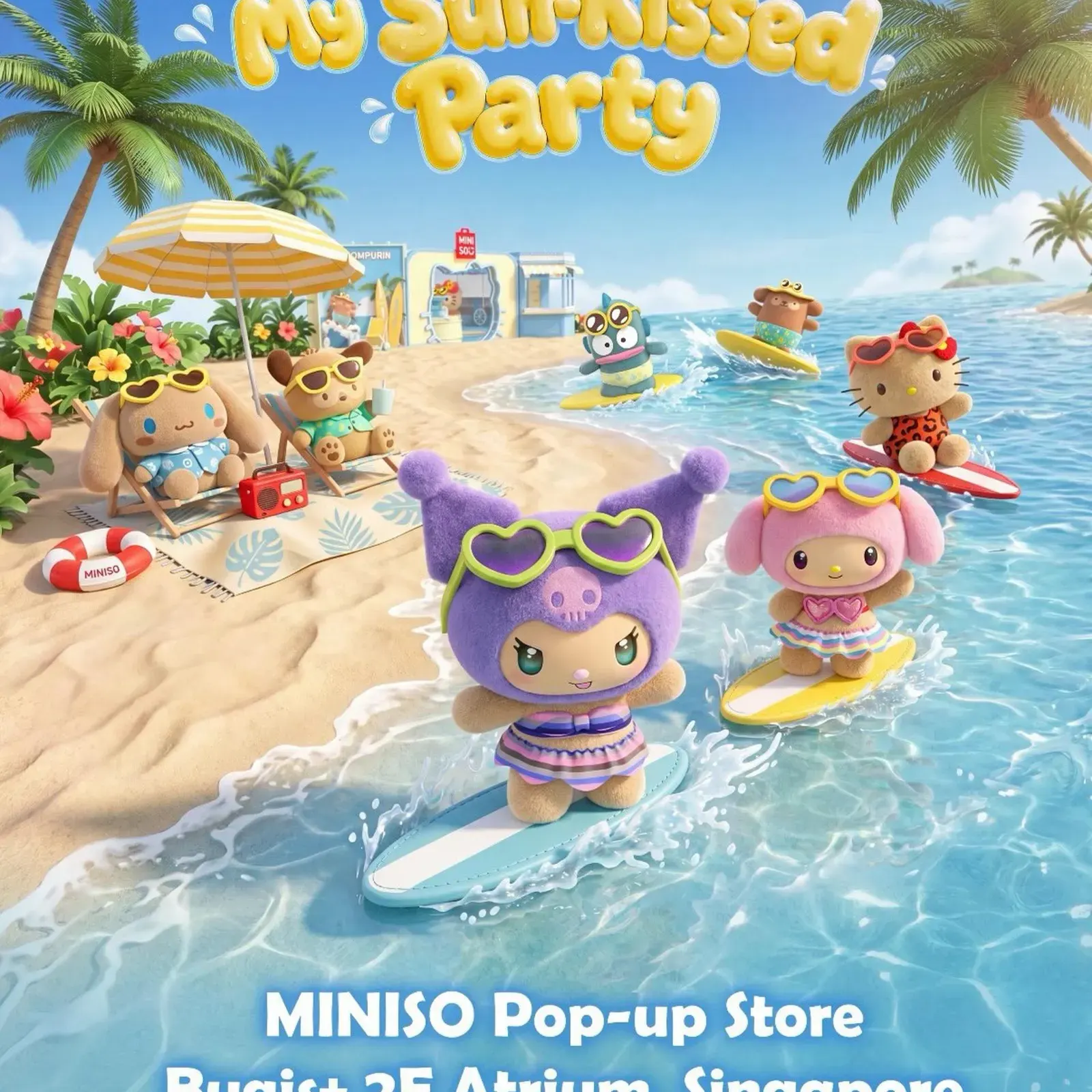 🎉Grand Opening of Miniso x Sanrio Sun-kissed Pop-up-Register for Big Day Exclusive Gifts
