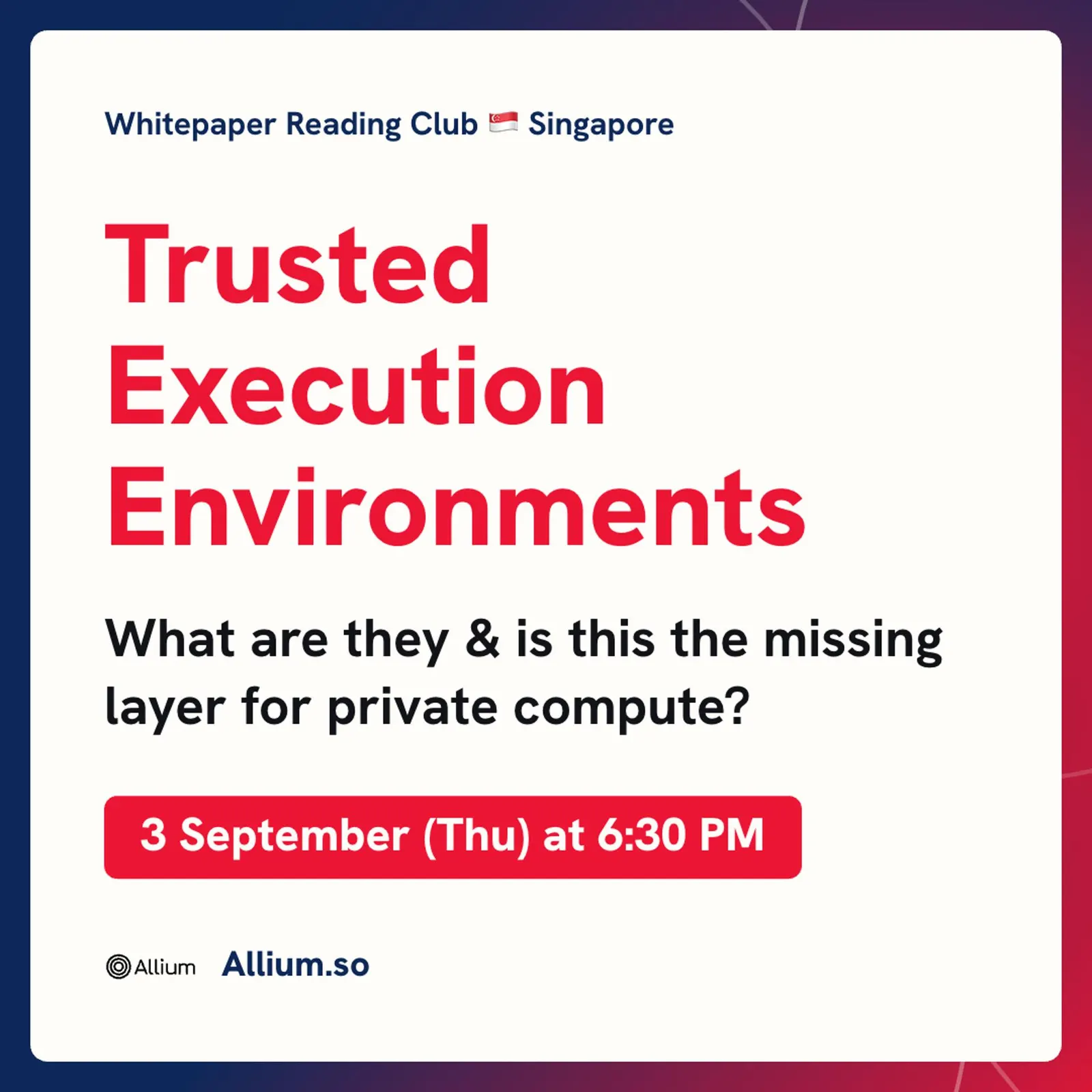 WPRC {SG} Trusted Execution Environments