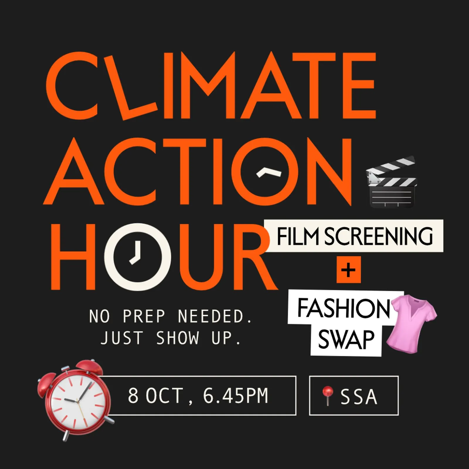 ⏰ Climate Action Hour: Film Screening + Fashion Swap