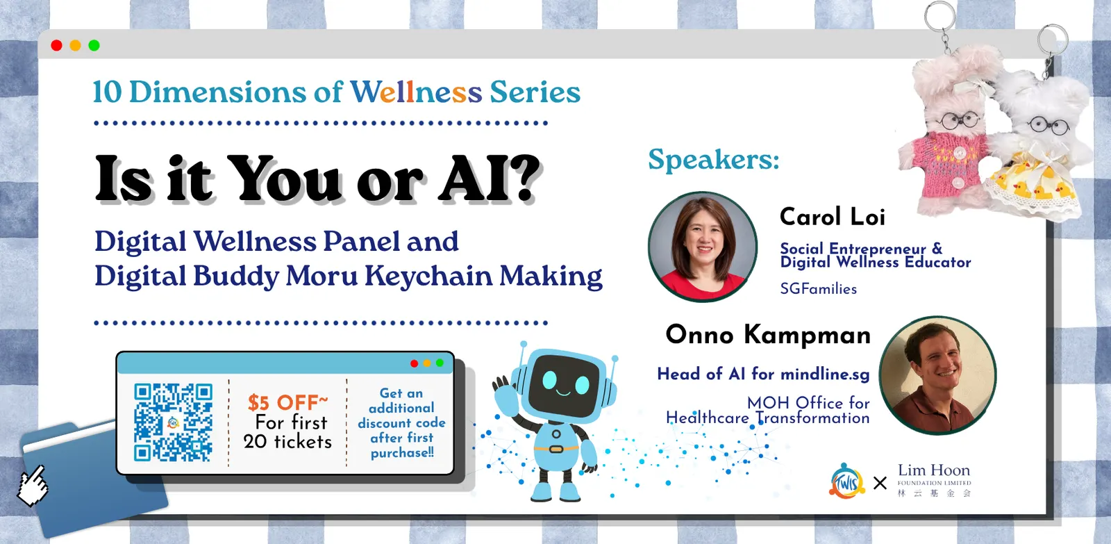 π± Is it You or AI? Digital Wellness Expert Panel Discussion & Digital Buddy Keychain Making